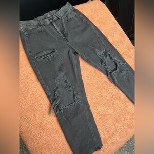 American Eagle faded black distressed jeans